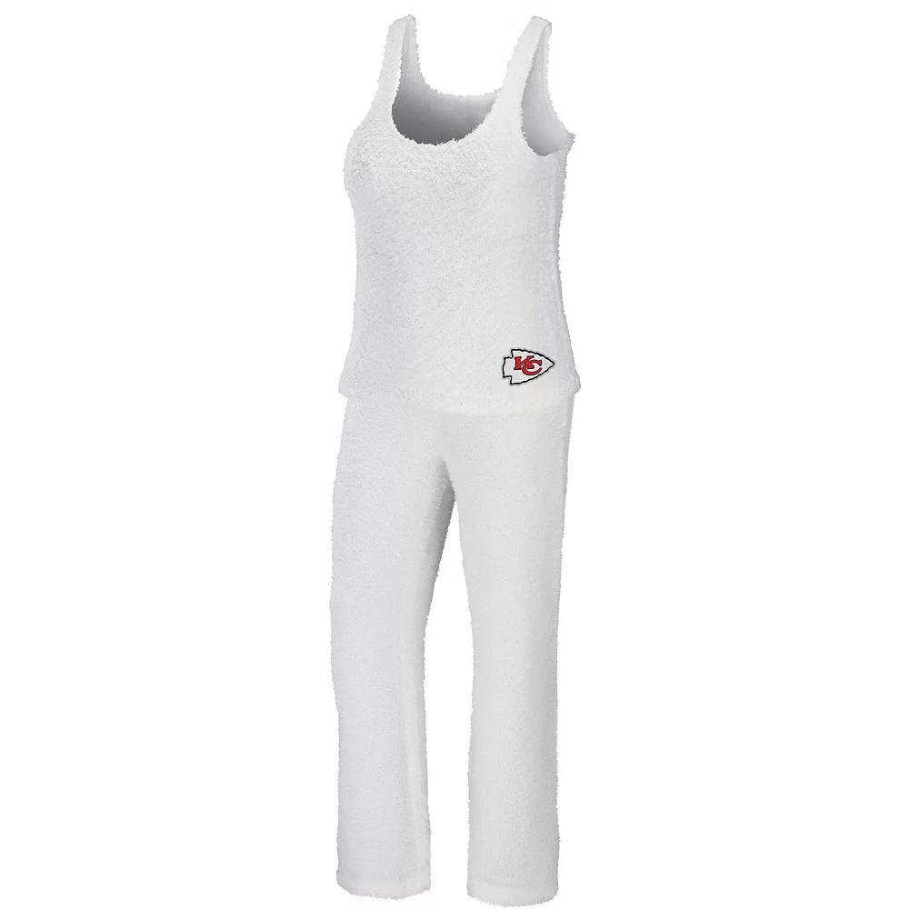 Women's WEAR by Erin Andrews Cream San Francisco 49ers Cozy Scoop Neck Tank Top & Pants Sleep Set, Size: XL, Beige Product Image