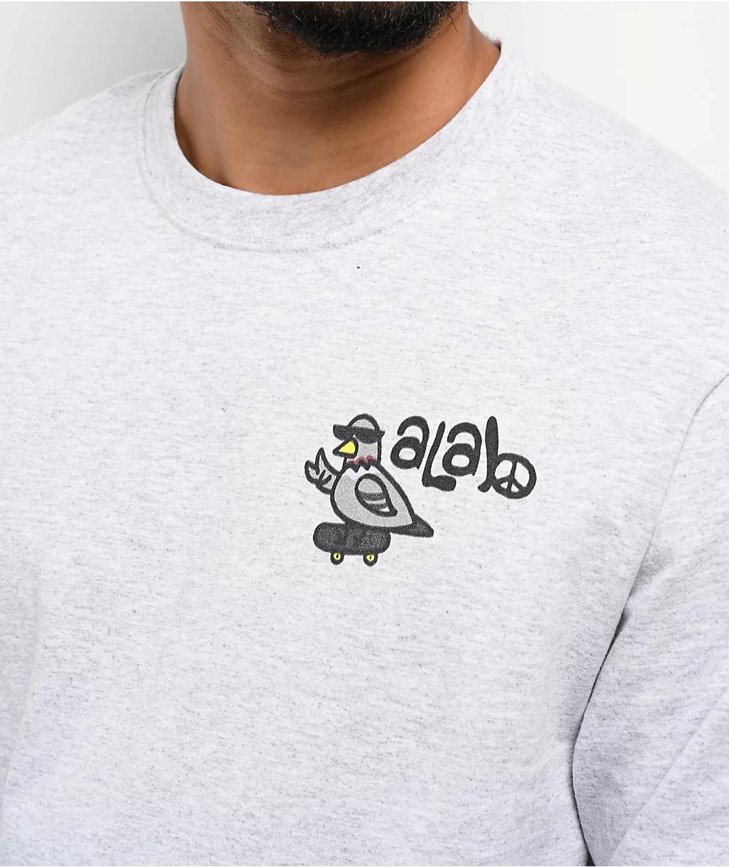 A.LAB Pigeout Ash Grey Long Sleeve T-Shirt Product Image