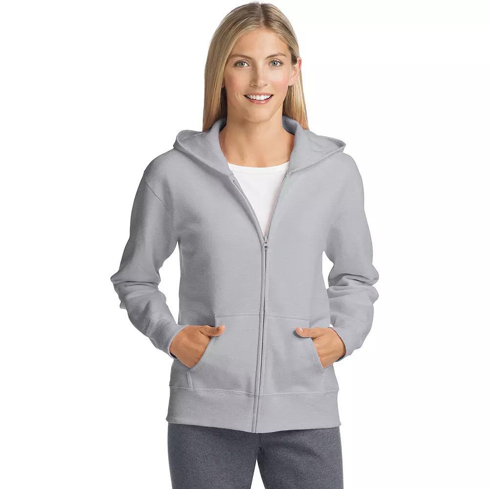 Womens Hanes EcoSmart Full-Zip Hoodie Sweatshirt Blue Product Image