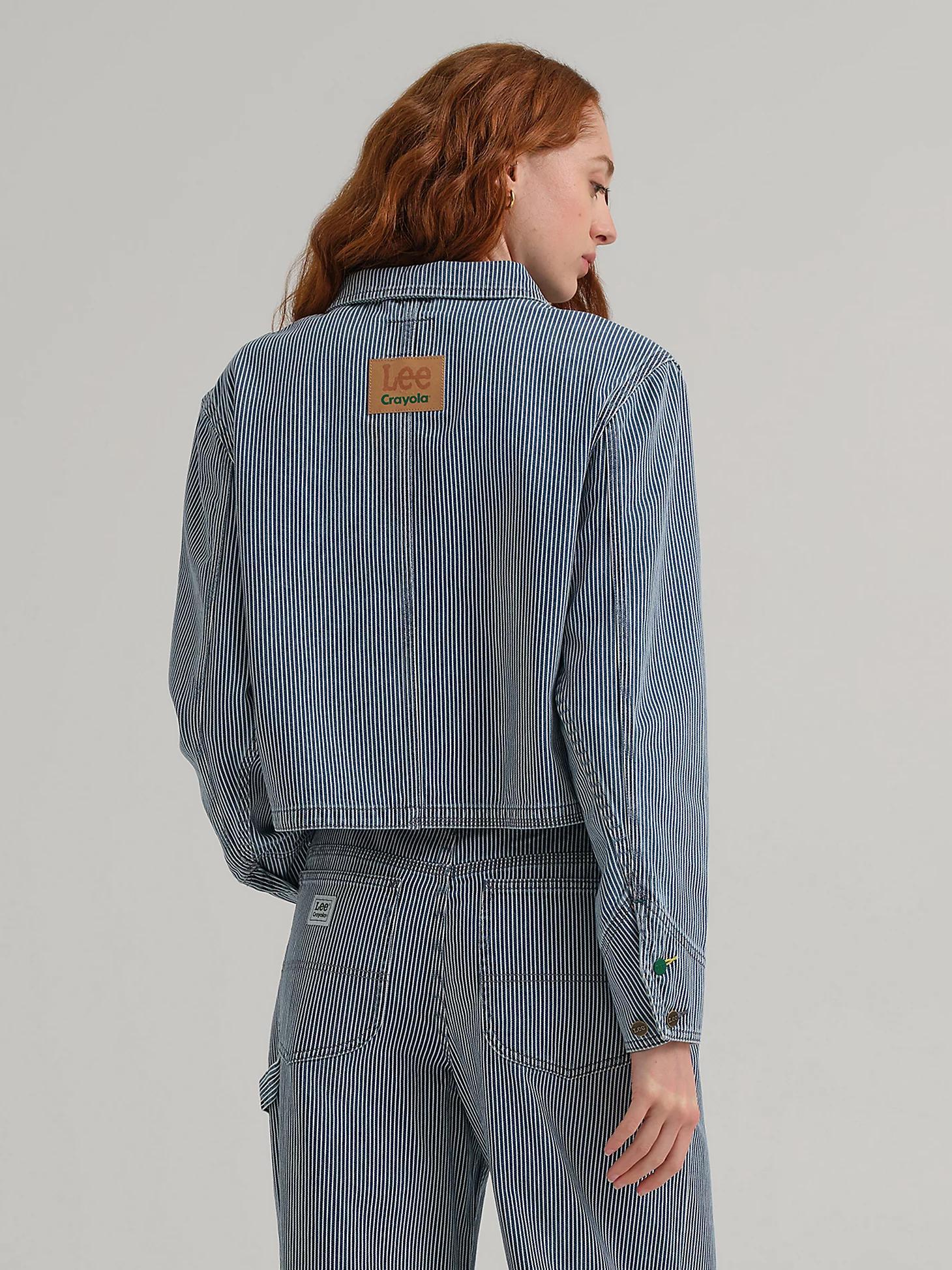 Women's Lee® x Crayola® Railroad Stripe Crop Chore Jacket | Women's Jackets & Outerwear | Lee® Product Image