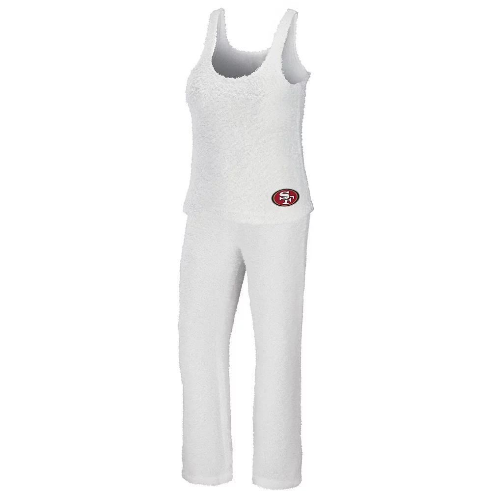 Women's WEAR by Erin Andrews Cream San Francisco 49ers Cozy Scoop Neck Tank Top & Pants Sleep Set, Size: XL, Beige Product Image