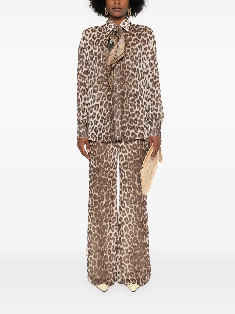 Illustration leopard-print shirt  Product Image