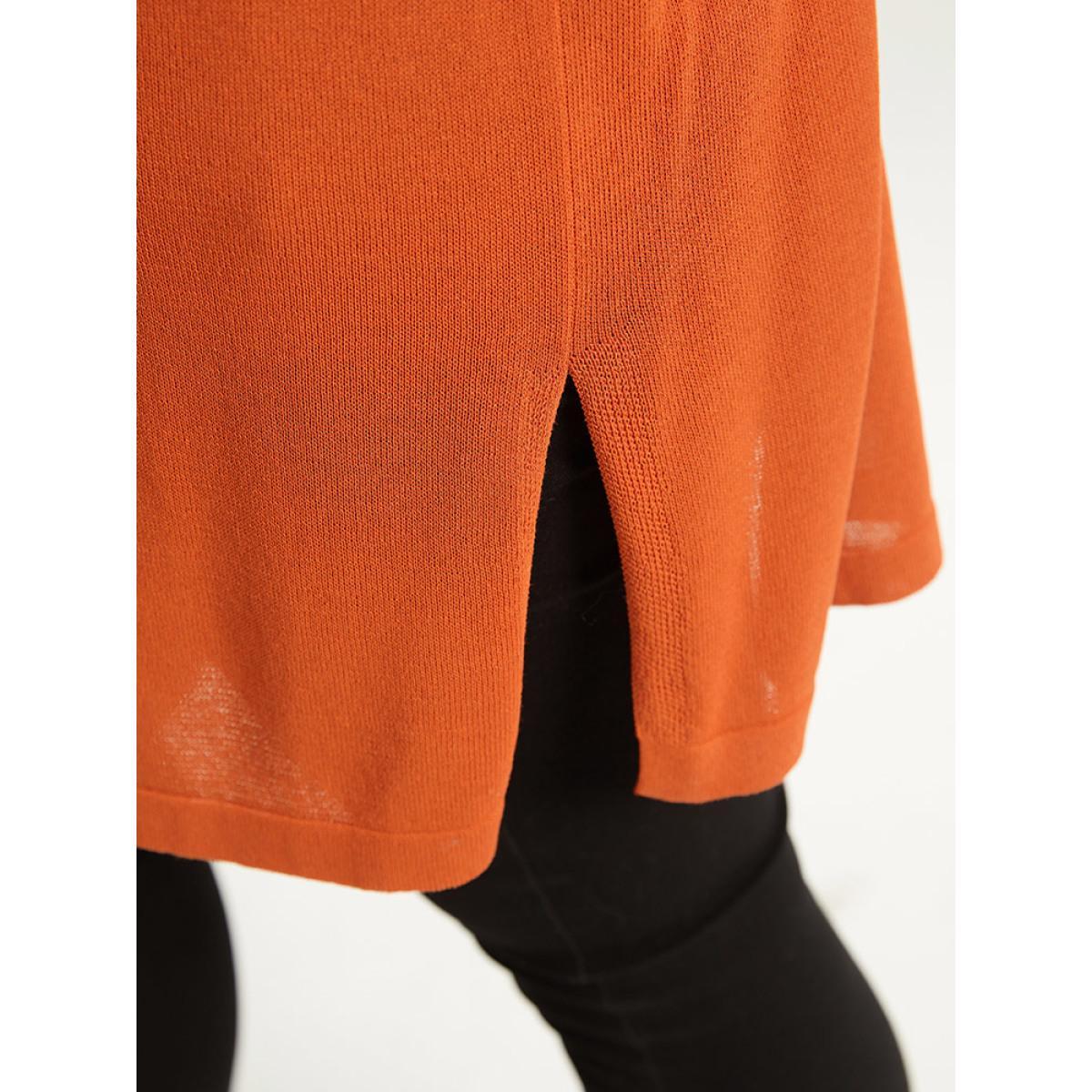 Plus Size Halloween Cat Print Split Side Patched Pocket Cardigan Coral Women Casual Loose Long Sleeve Festival-Halloween Cardigans BloomChic 10/M Product Image