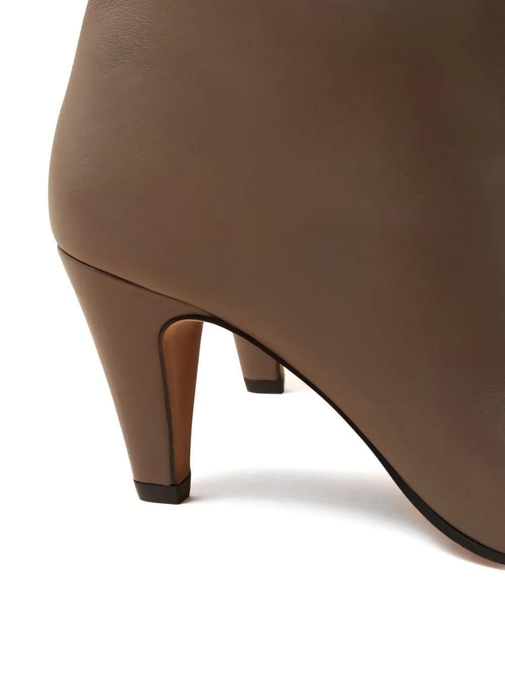 leather slip-on boots  Product Image