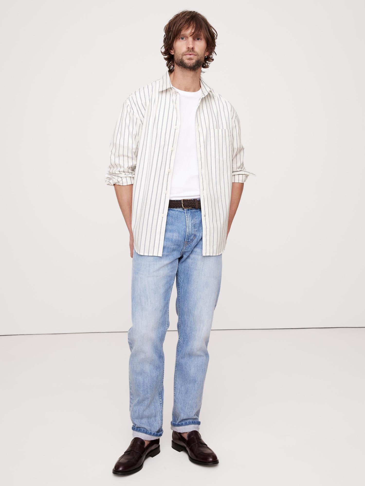 Relaxed-Fit Washed Cotton Poplin Shirt Product Image