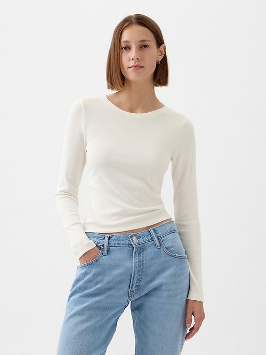 Modern Rib Cropped T-Shirt Product Image