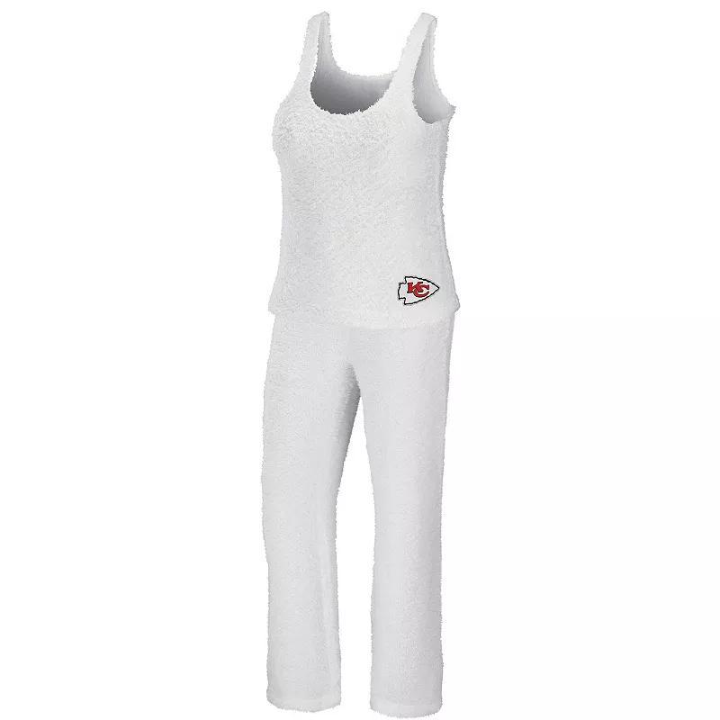 Women's WEAR by Erin Andrews Cream San Francisco 49ers Cozy Scoop Neck Tank Top & Pants Sleep Set, Size: XL, Beige Product Image