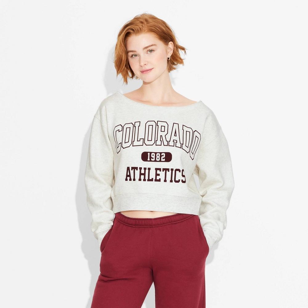 Womens Graphic Sweatshirt - Wild Fable Heather XXS Product Image