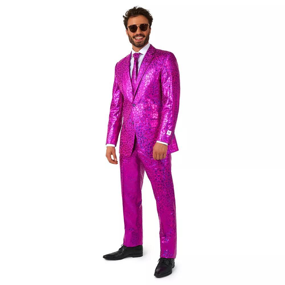 Men's OppoSuits Slim-Fit Novelty Suit & Tie Set, Size: 48 - Regular, Pink Product Image