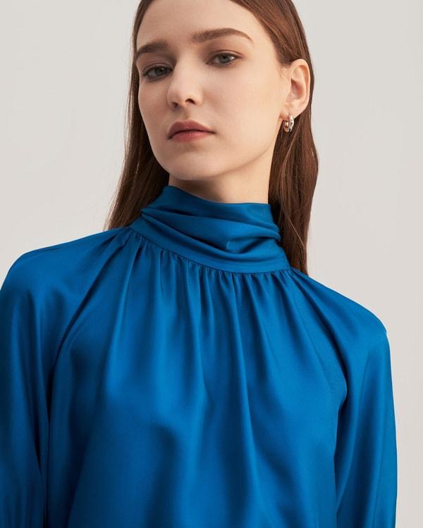 Women Ajuga Silk Twill Blouse Top Product Image