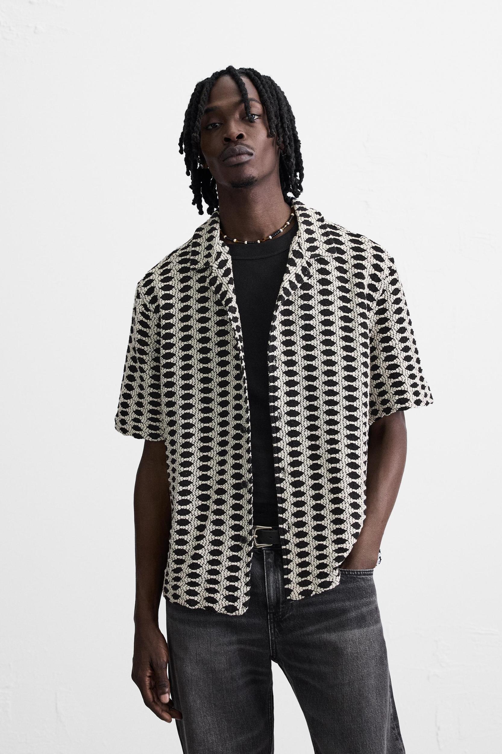 CONTRAST JACQUARD SHIRT Product Image