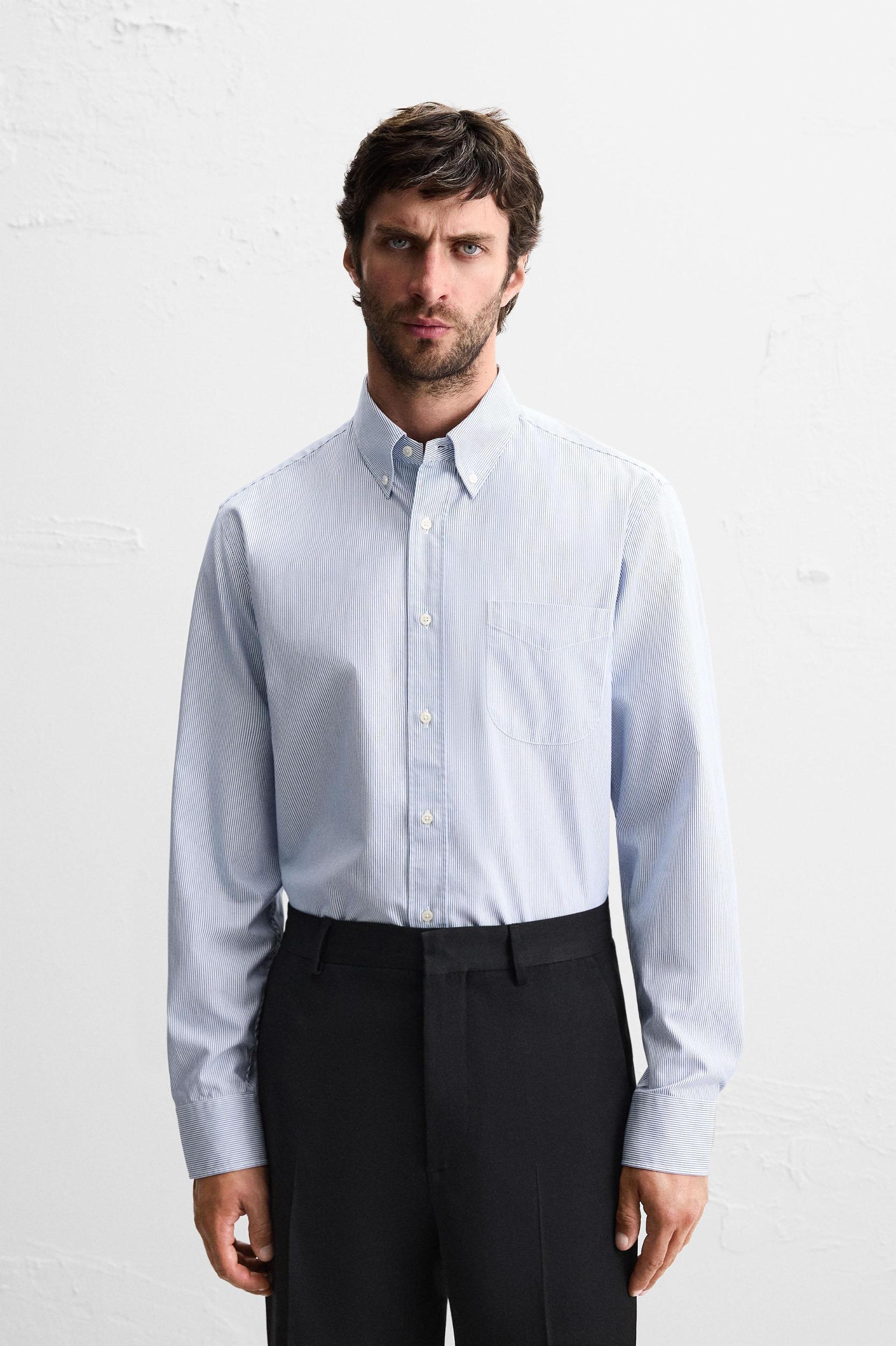 TEXTURED STRIPED SHIRT Product Image
