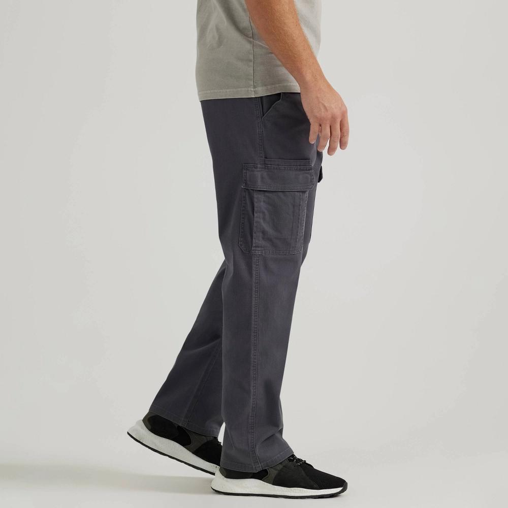 Wrangler Men's ATG Relaxed Cargo Pants - Anthracite 40x30: Heavyweight Cotton, Stretch, Mid Rise Product Image