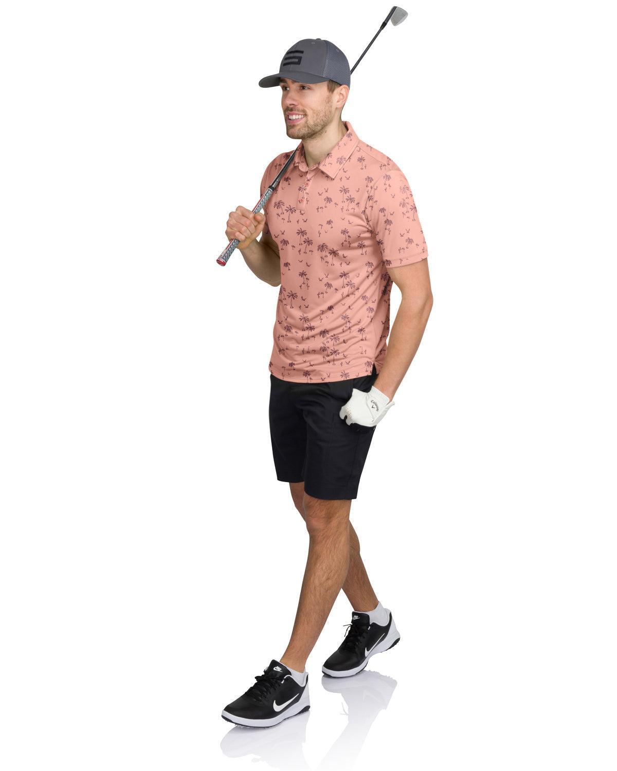 Three Sixty Six Men’s Print Golf Polos Product Image