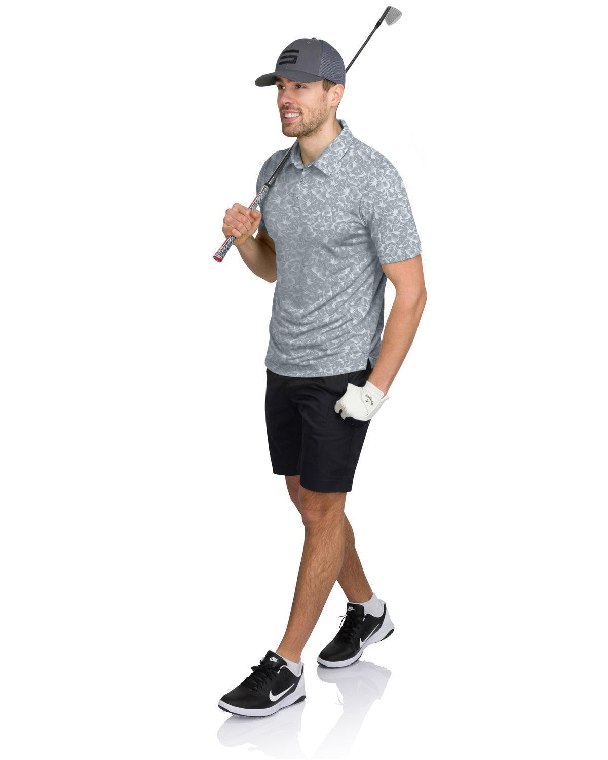 Three Sixty Six Men’s Print Golf Polos Product Image