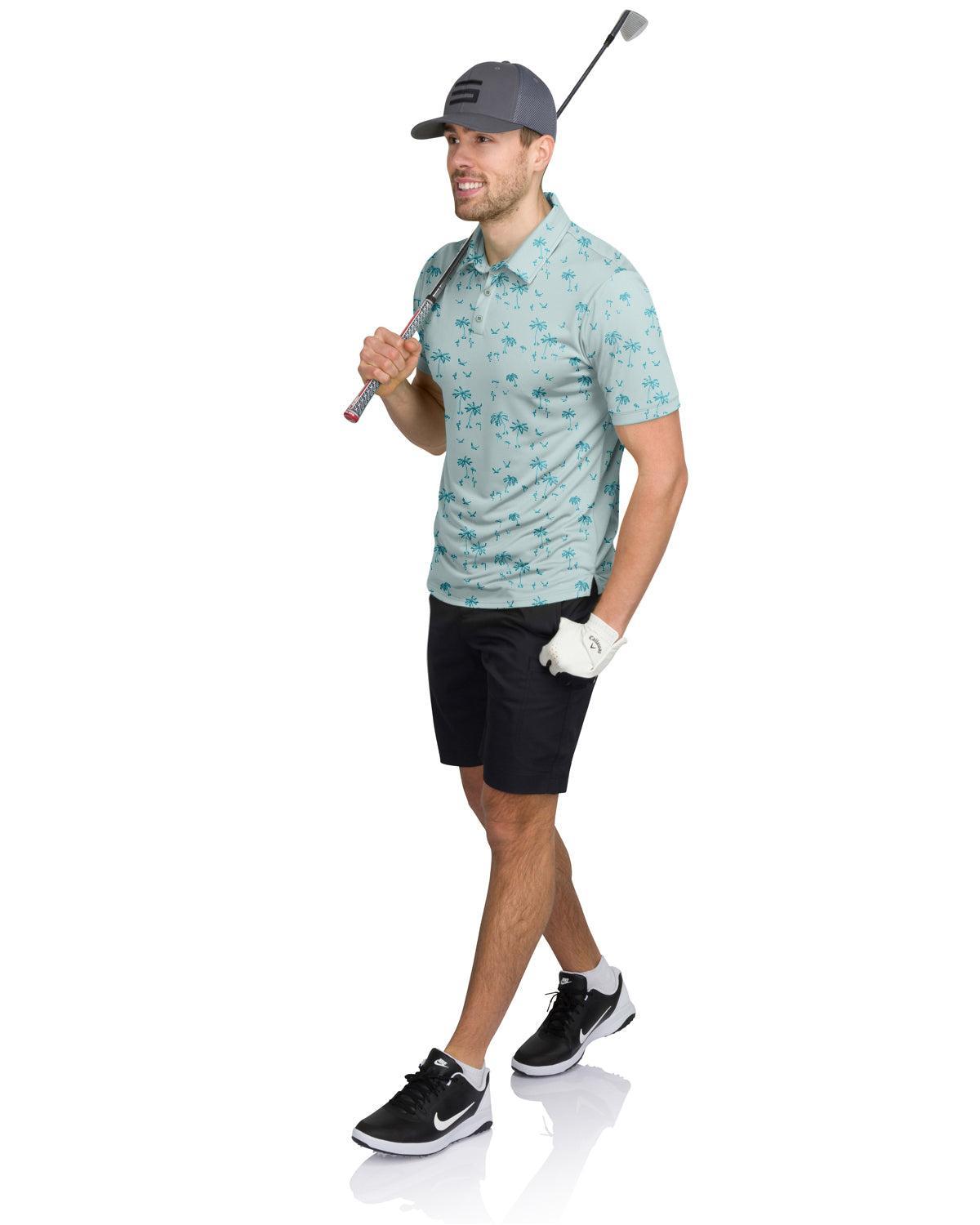 Three Sixty Six Men’s Print Golf Polos Product Image