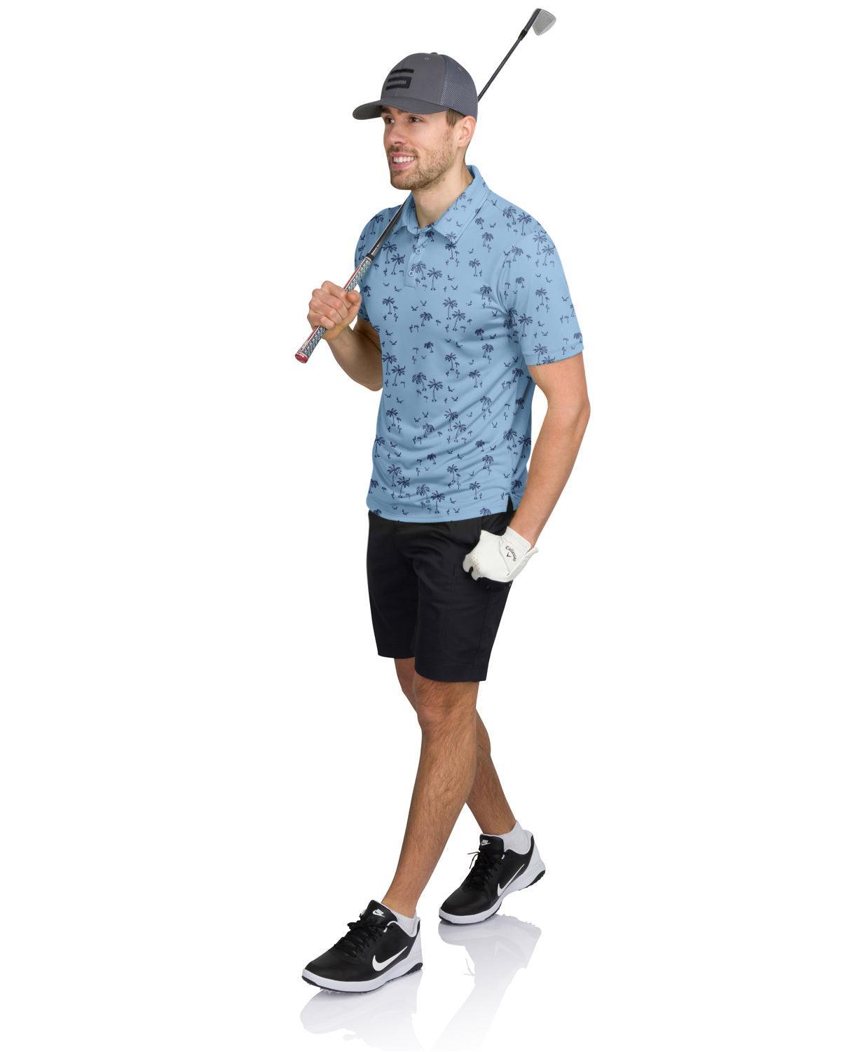 Three Sixty Six Men’s Print Golf Polos Product Image