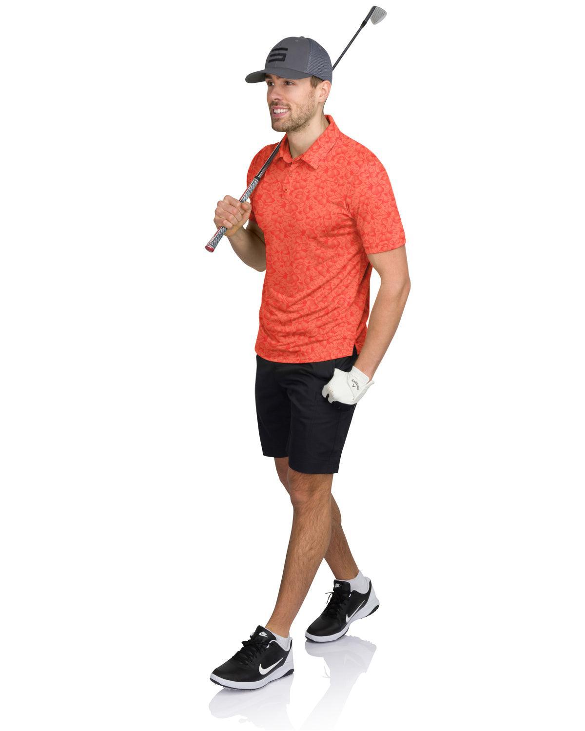 Three Sixty Six Men’s Print Golf Polos Product Image