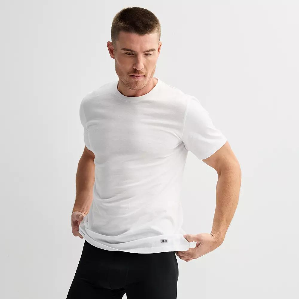 Men's Kenneth Cole Reaction Cotton Crew Neck Undershirts 3-Pack, Size: Small, White Product Image