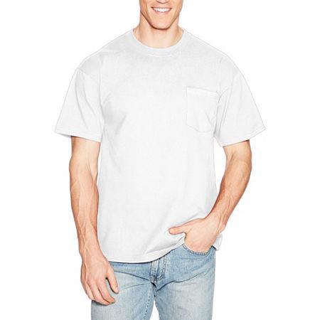 Men's Hanes® Beefy-T 2-Pack Pocket T-Shirt, Size: XL, Blue Product Image