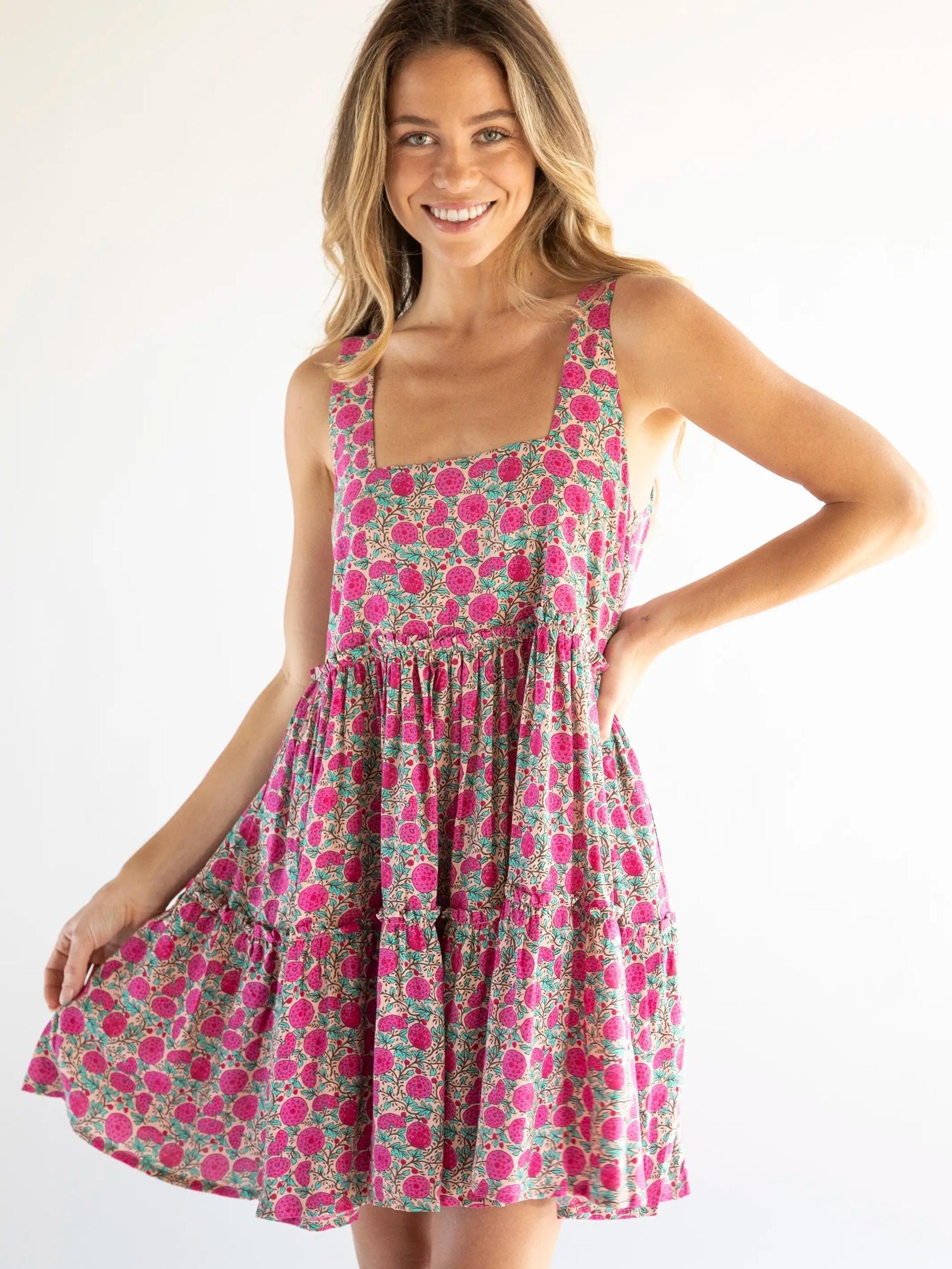Anna Mini Dress - Pink Puff Floral Product Image