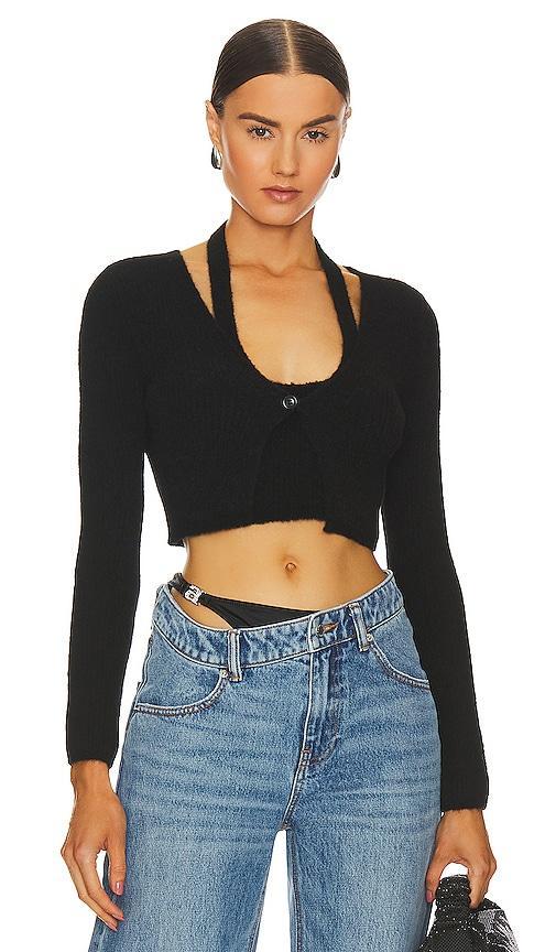 Twinset Long Sleeve Halter Cardigan Alexander Wang Product Image