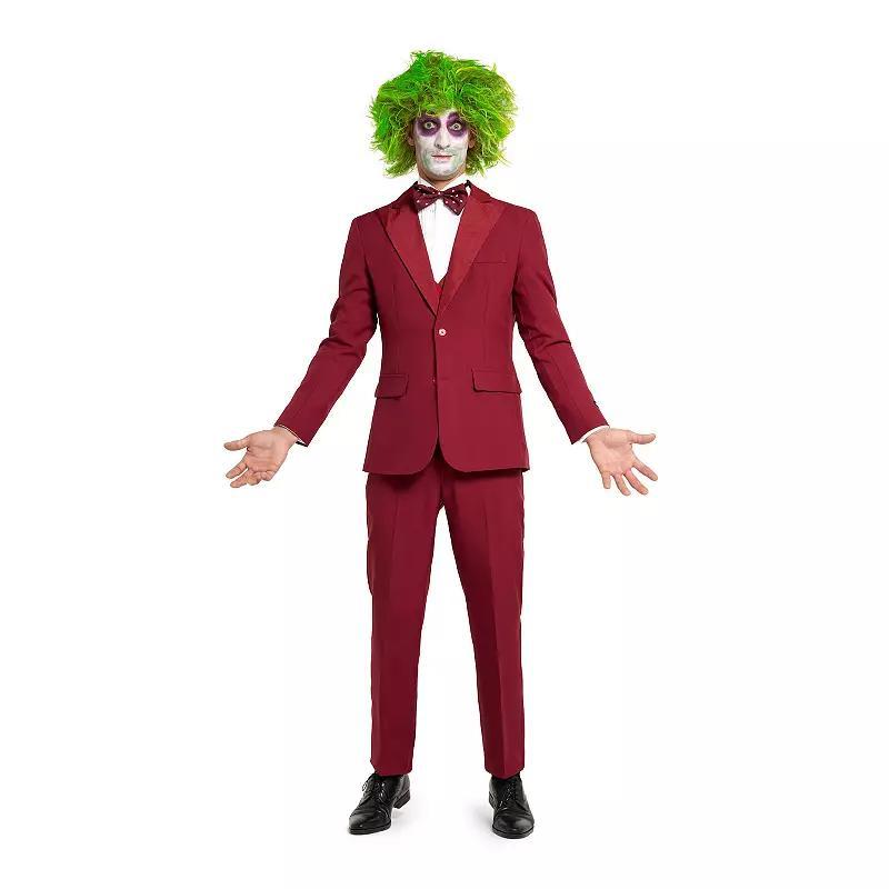Men's Suitmeister 3-Piece Beetlejuice Halloween Costume Suit Set, Size: XXL, Red Product Image