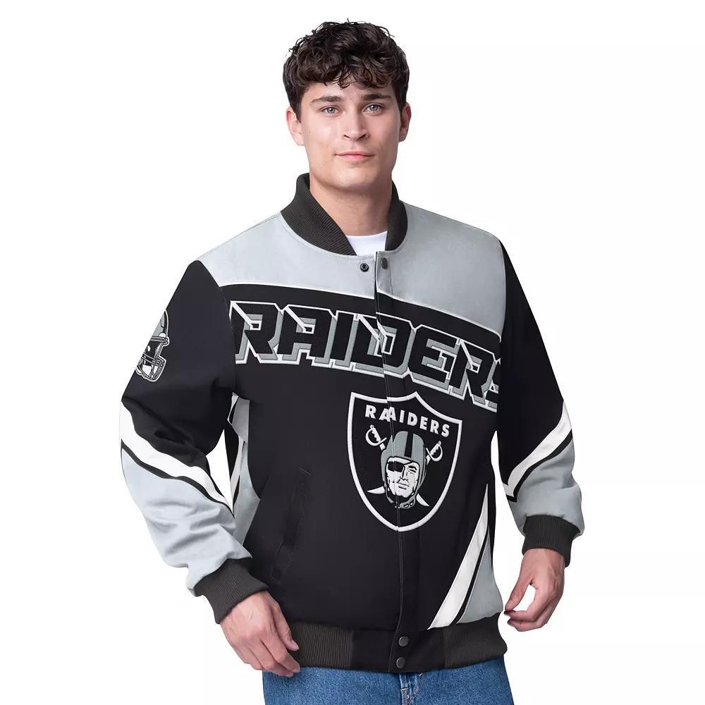 Men's G-III Extreme  Black Las Vegas Raiders Maximum Racing Full-Zip Jacket, Size: 3XL, Lvr Black Product Image