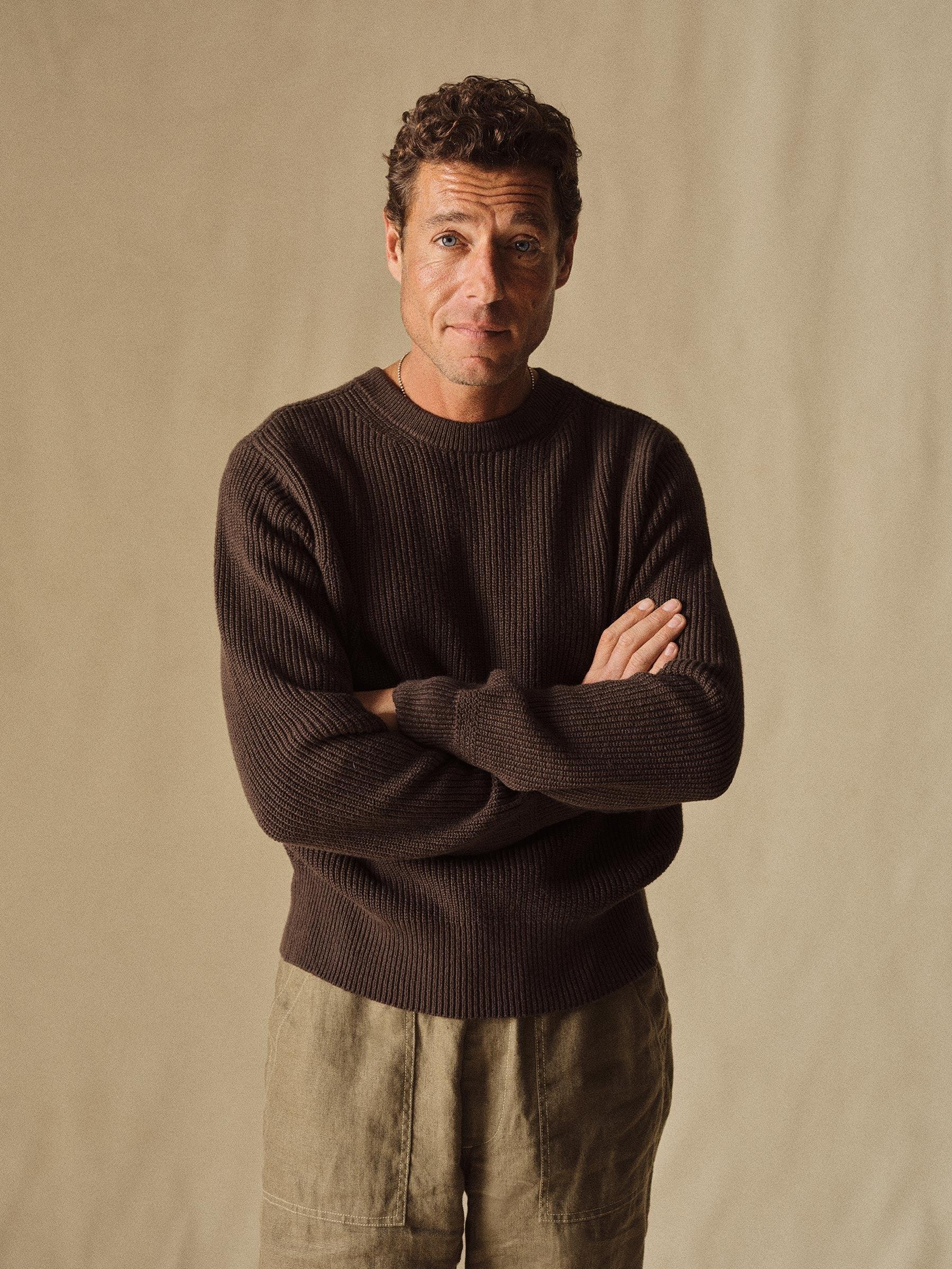 Black Walnut Seafarer Cotton Rib Crew Product Image