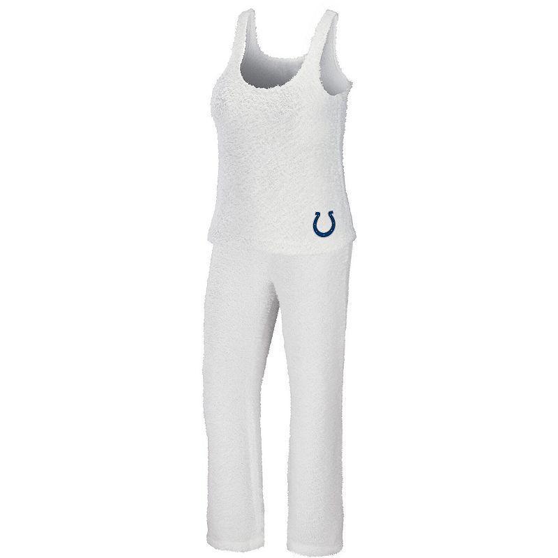 Women's WEAR by Erin Andrews Cream Indianapolis Colts Cozy Scoop Neck Tank Top & Pants Sleep Set, Size: Small, Beige Product Image