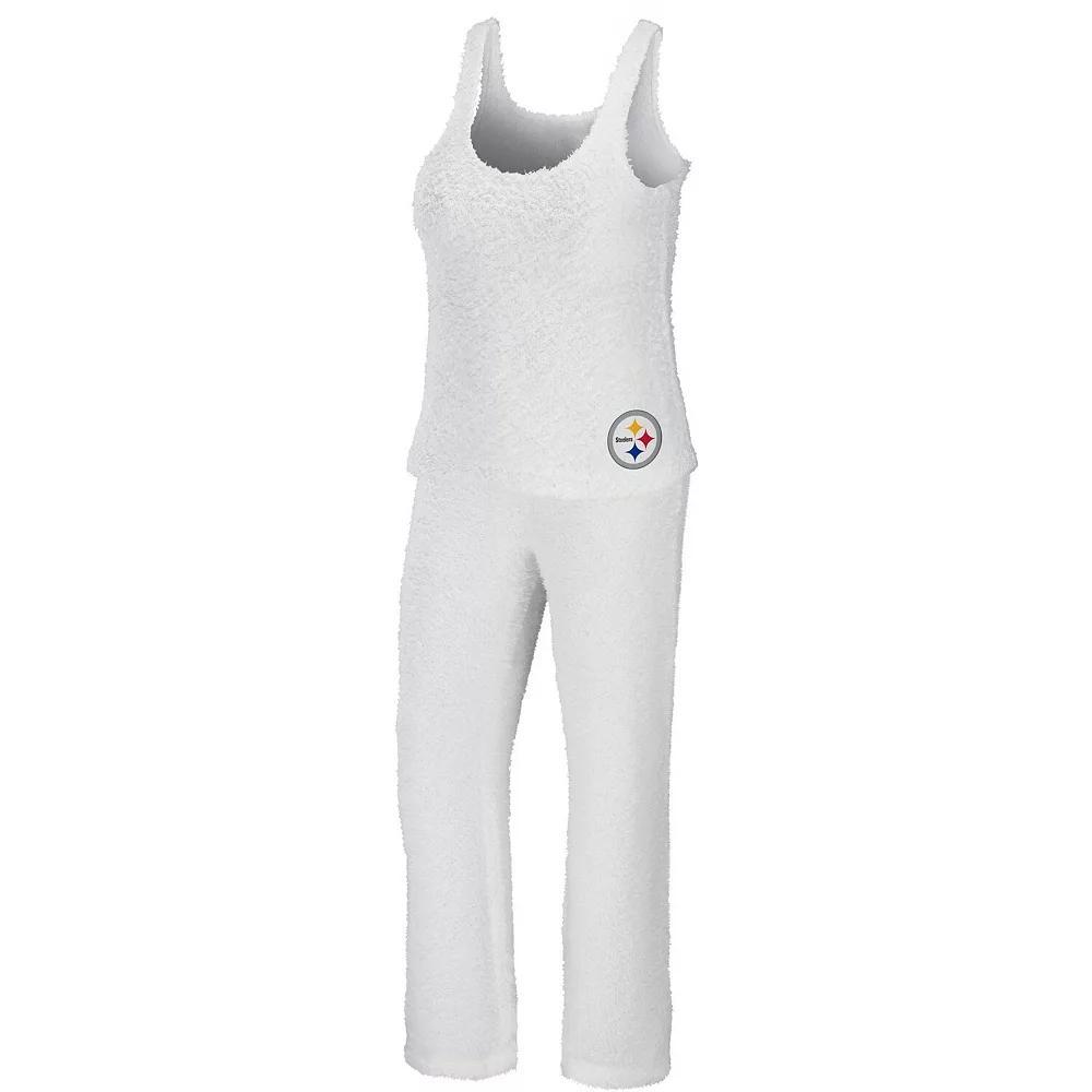 Women's WEAR by Erin Andrews Cream San Francisco 49ers Cozy Scoop Neck Tank Top & Pants Sleep Set, Size: XL, Beige Product Image