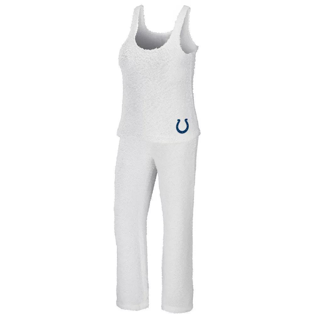 Women's WEAR by Erin Andrews Cream Indianapolis Colts Cozy Scoop Neck Tank Top & Pants Sleep Set, Size: Small, Beige Product Image