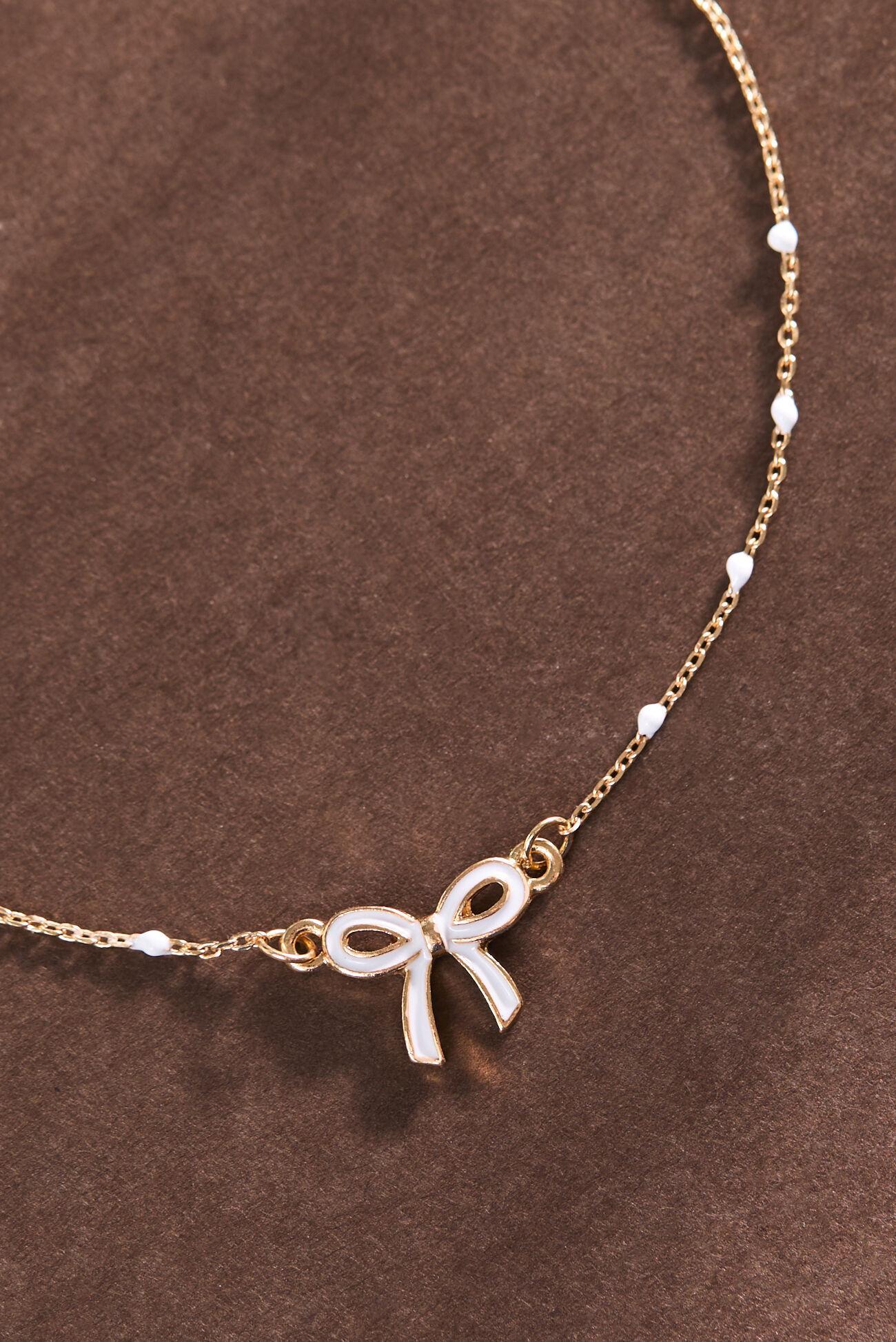 Enamel Bow Charm Anklet Product Image