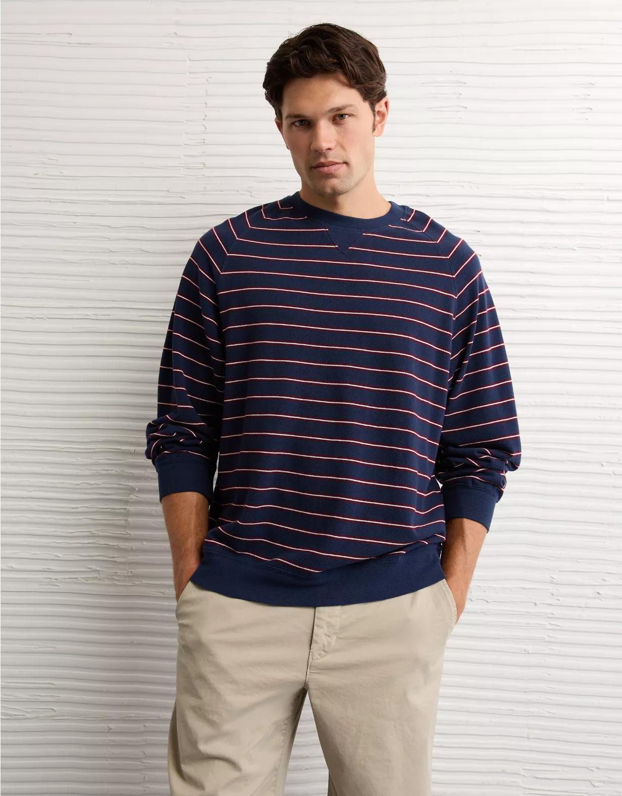 AE Boxy Long Sleeve Piqué T-Shirt Product Image
