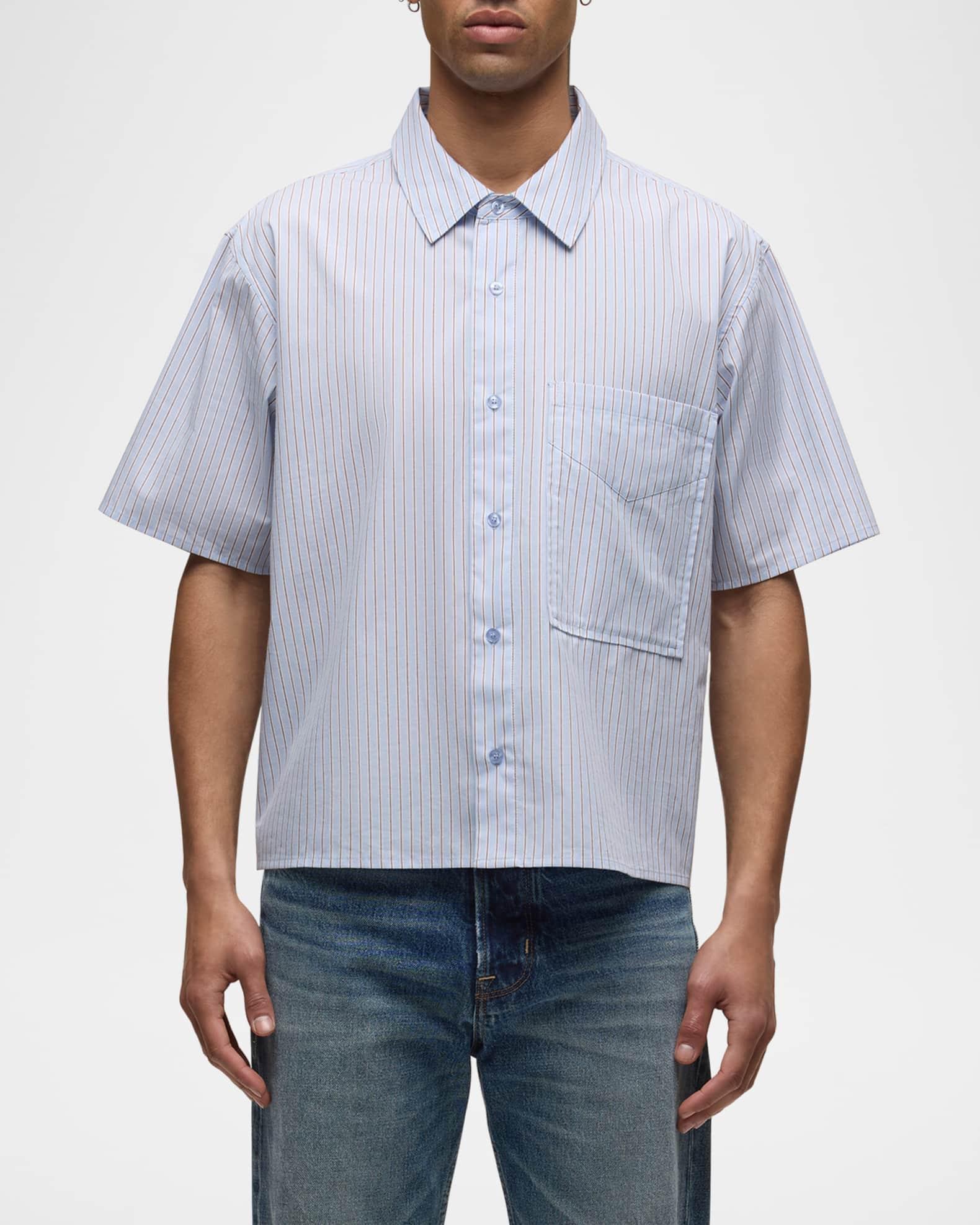 Men's Rex Striped Cotton Shirt Product Image