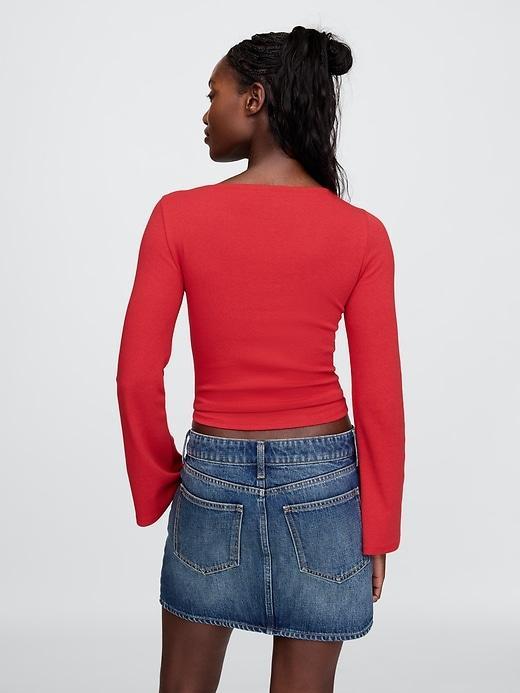 Modern Boatneck Bell-Sleeve T-Shirt Product Image