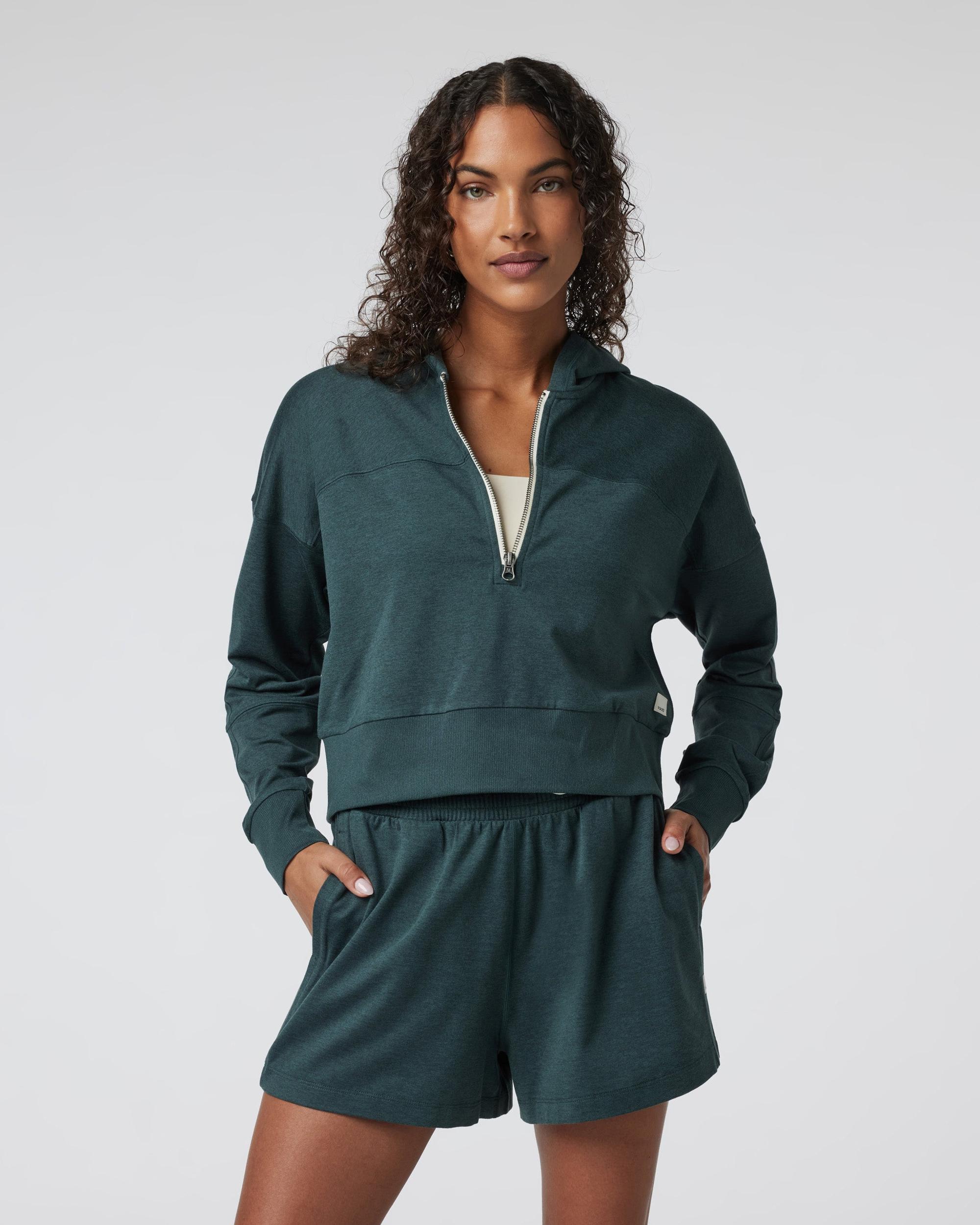 Halo Half Zip Cropped Hoodie Product Image