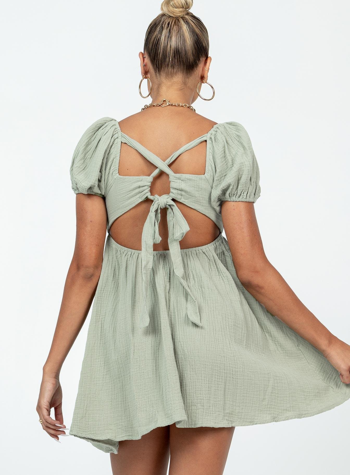 Lets Dance Mini Dress Sage Product Image