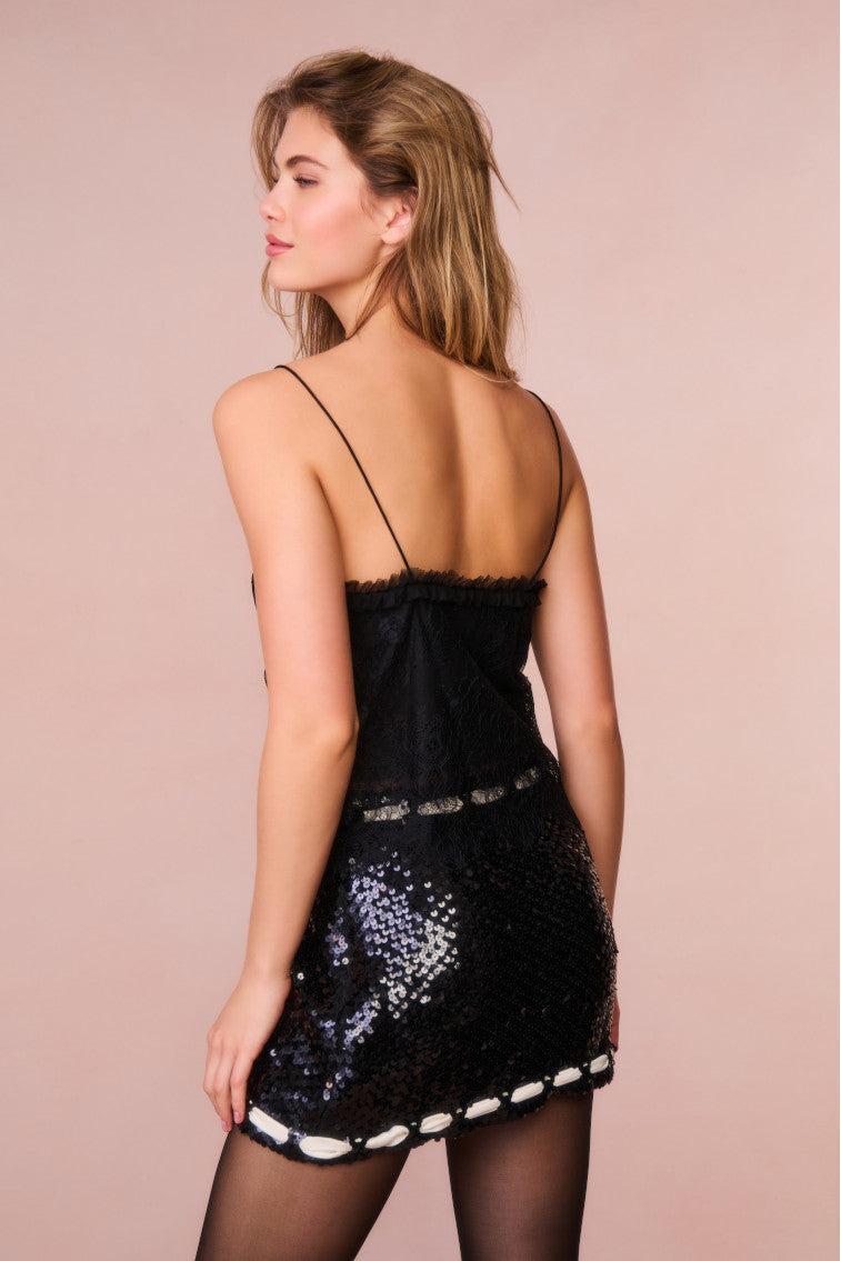 Lovina Sequined Mini Skirt Product Image