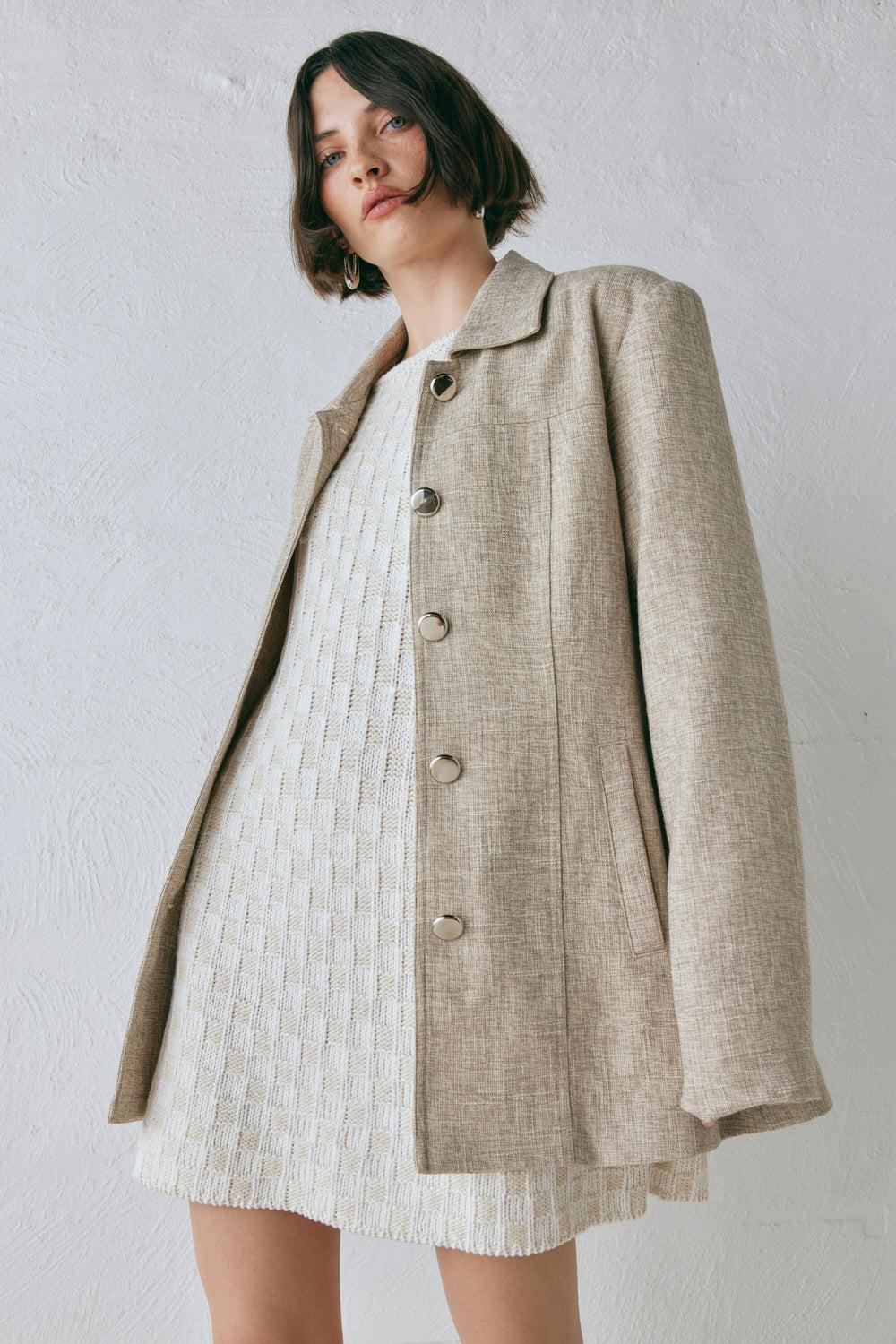 Pia Knit Tunic Cream Product Image