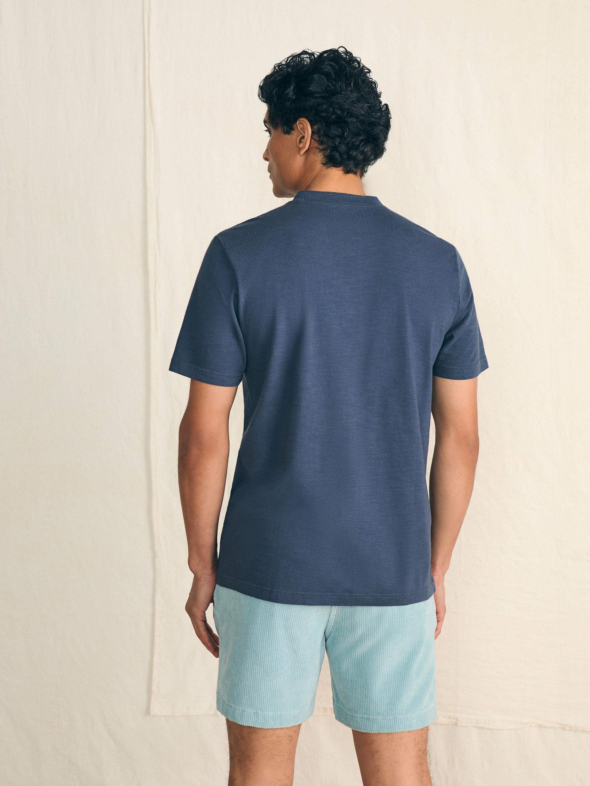 Short-Sleeve Sunwashed Henley - Dune Navy Male Product Image