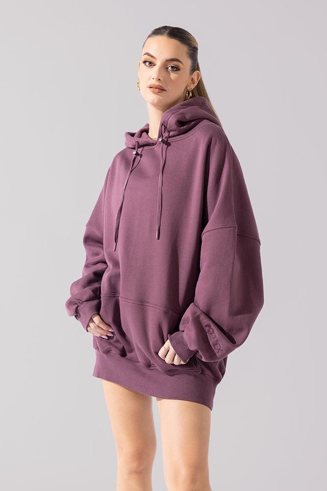 Long Cloud Hoodie - Deep Plum Product Image