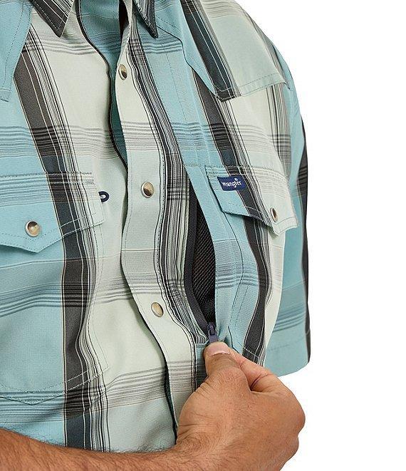Wrangler® Short Sleeve Performance Plaid Western Shirt Product Image