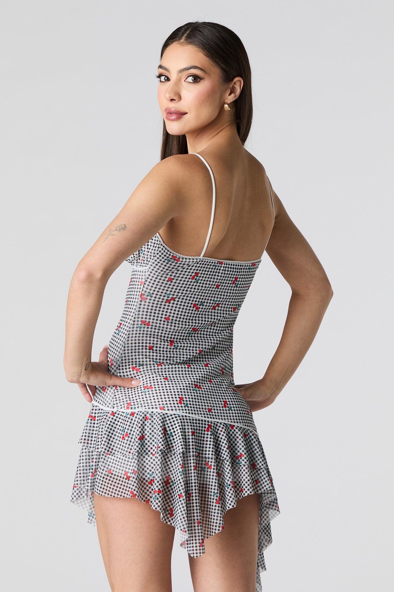Asymmetrical Milkmaid Mini Dress Female Product Image