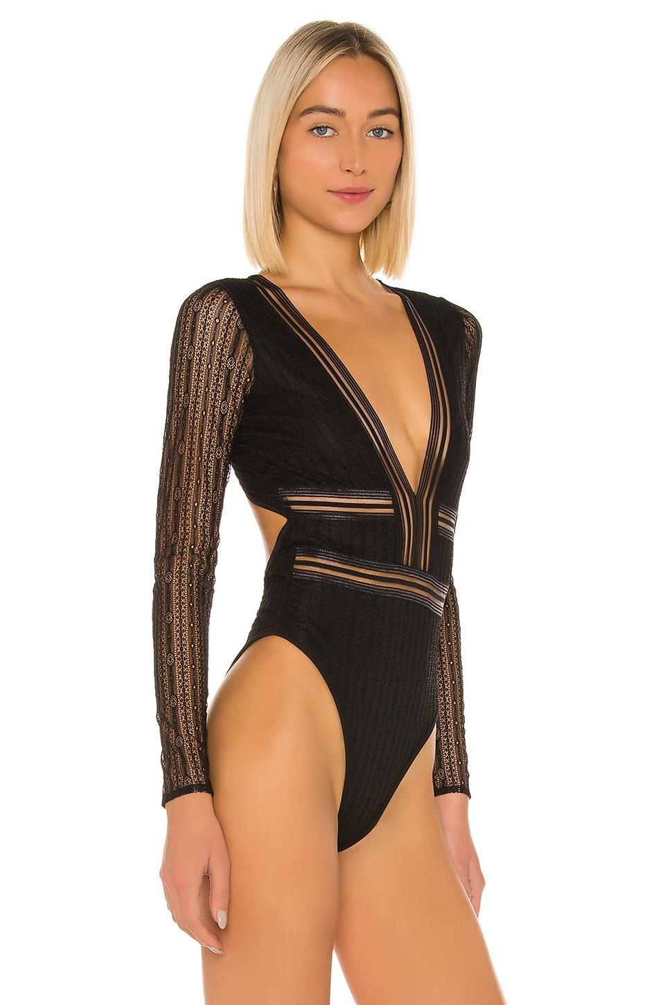 Britni Deep V Bodysuit superdown Product Image
