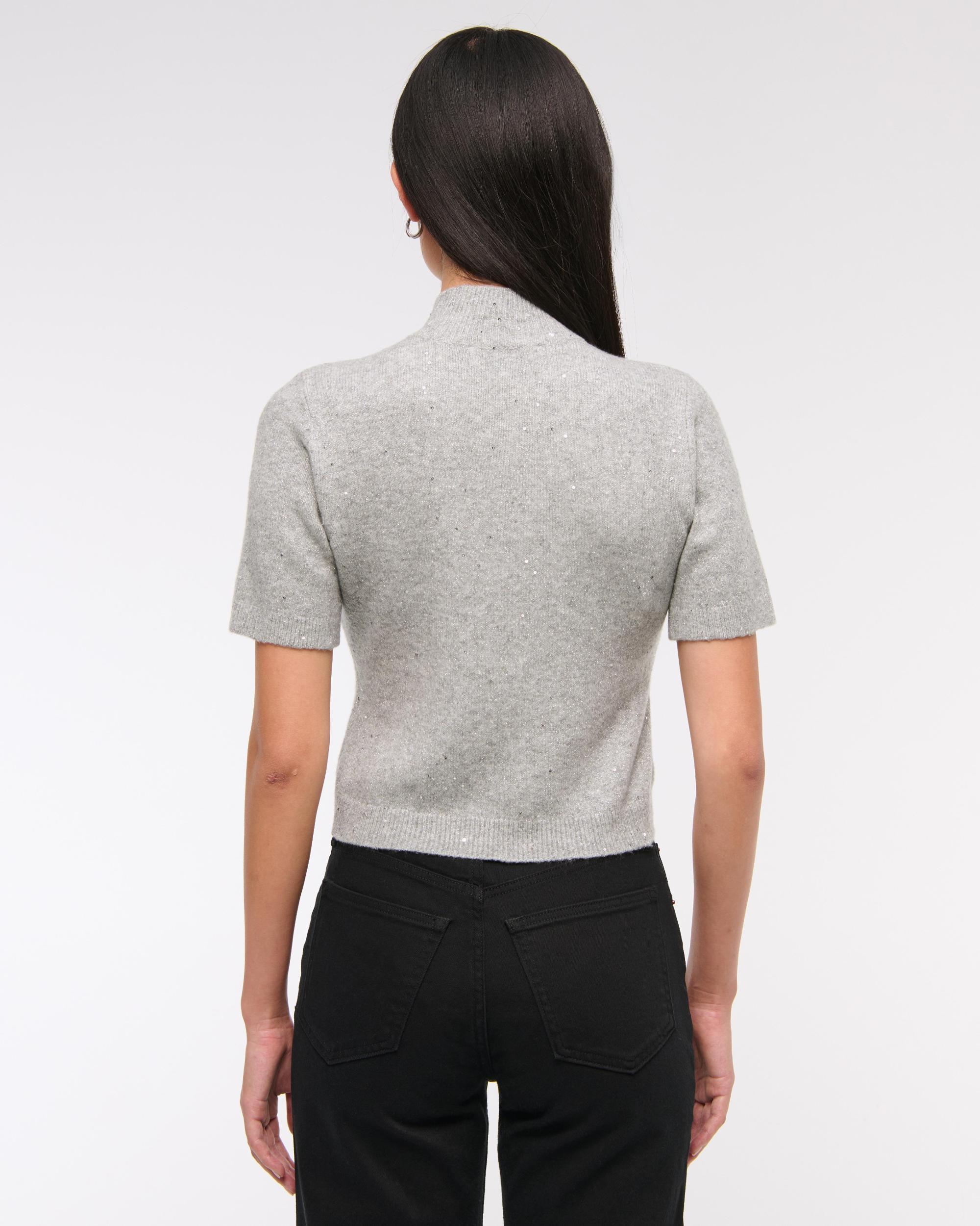 Lurex Mockneck Sweater Tee Product Image