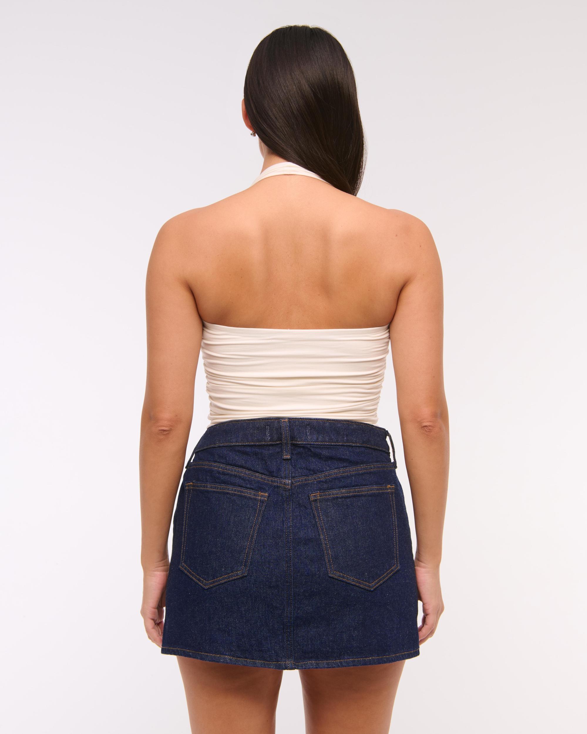 Curve Love Mid Rise Denim Mini Skirt Product Image