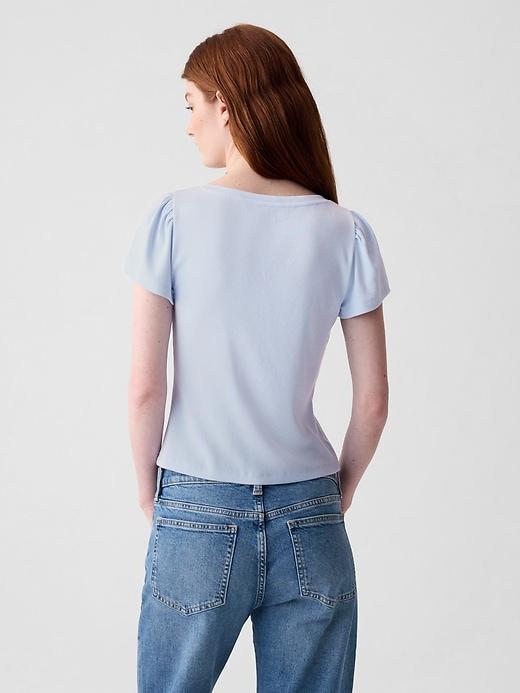 Modern Rib Cropped Cardigan Shirt Product Image
