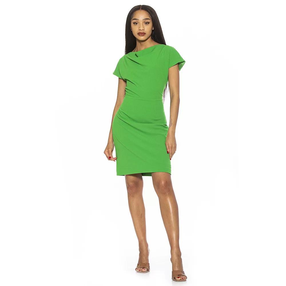 Women's ALEXIA ADMOR Draped Bodice Sheath Dress, Size: XS, Pink Product Image