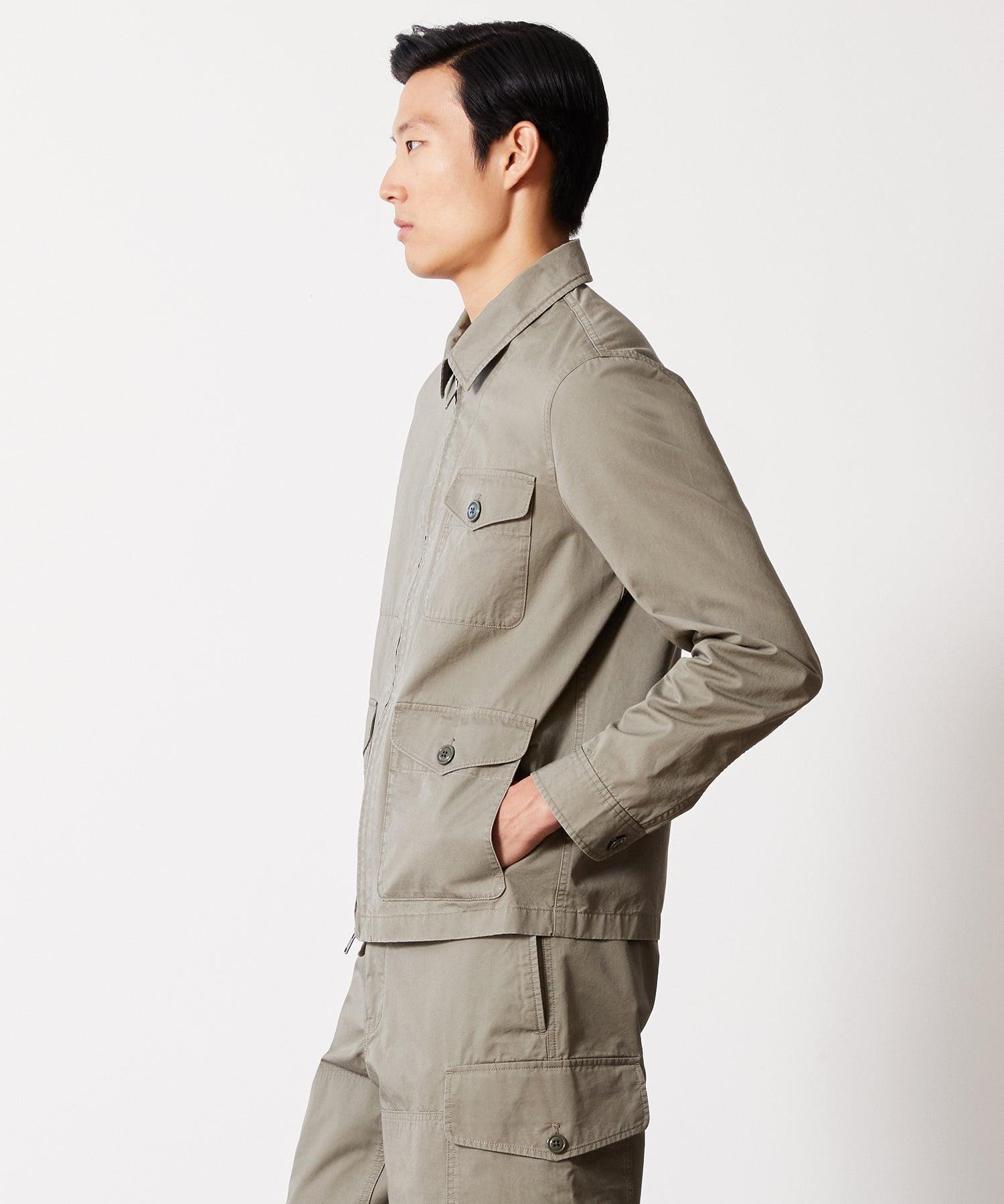 Lightweight Cotton Military Jacket in Faded Surplus Product Image